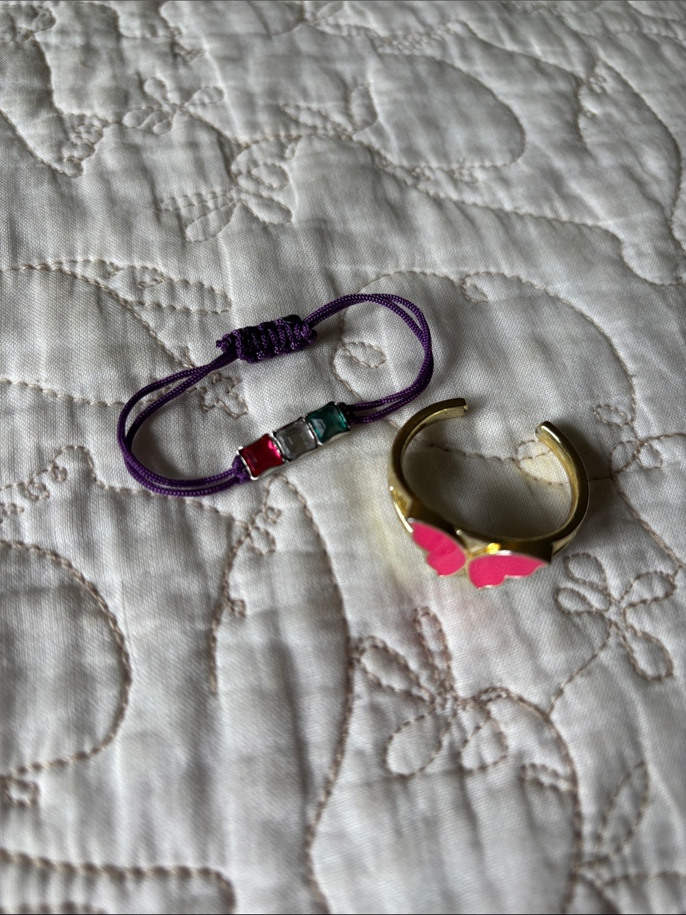 American Girl Butterfly and Gem Bracelets
